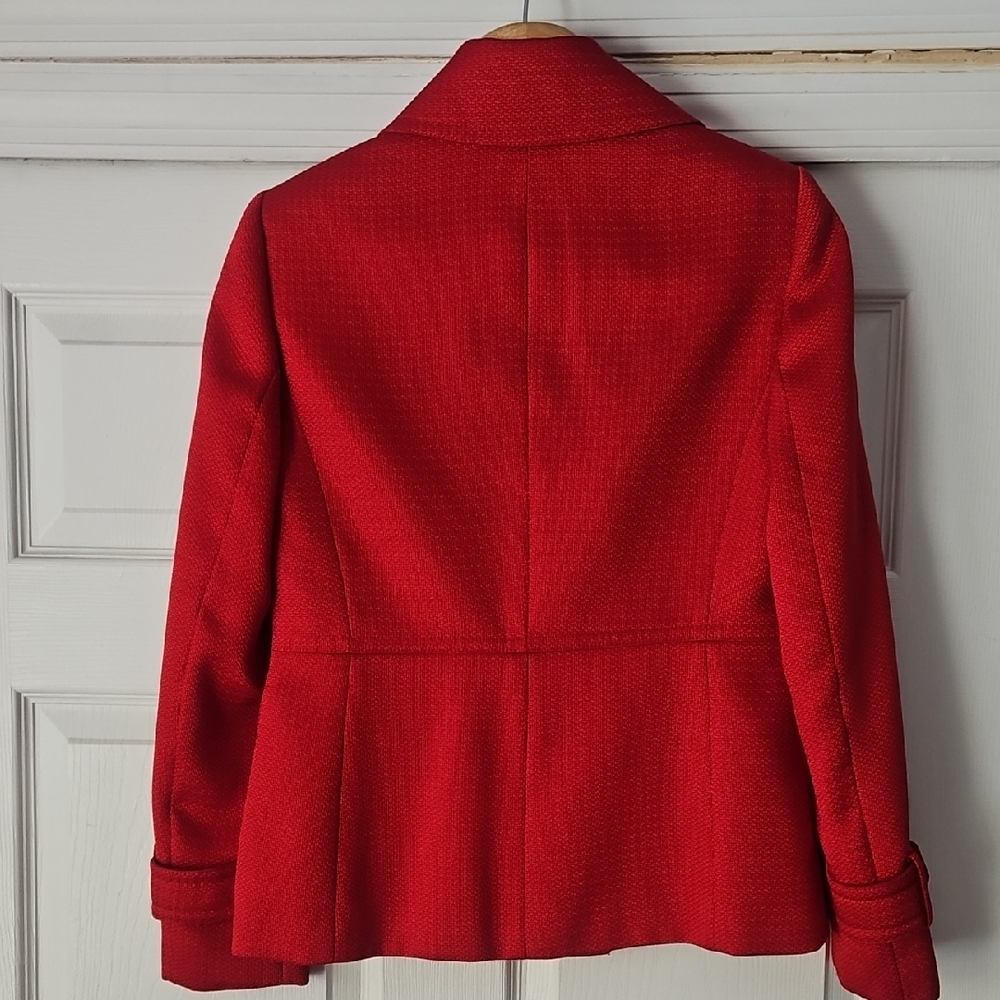 Women's Red Double-Breasted Jacket - Picture 5 of 6